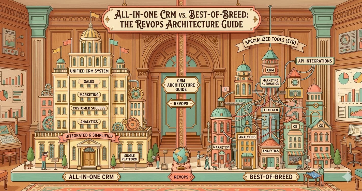 Image for All-in-One CRM vs. Best-of-Breed: The 2026 RevOps Architecture Guide